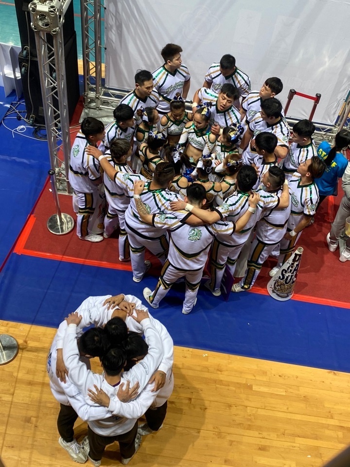 圖/中華大學競技啦啦隊經過2天辛苦的比賽，最終抱回好成績。