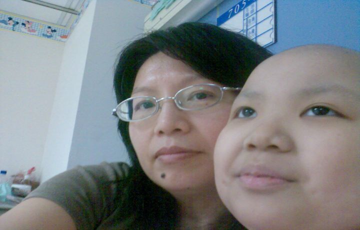 圖/吳中云8歲時歷經10個多月的40次放射治療和15次化學治療，頭髮早已掉光。