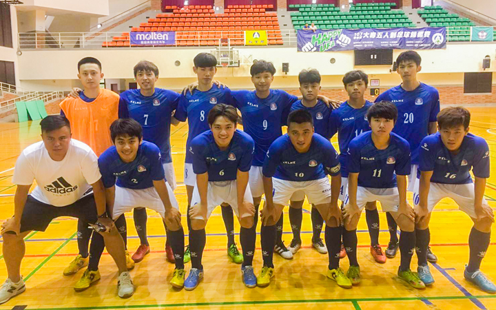 新竹中華大學男子足球隊獲得大學校院足球錦標賽5人制第5名