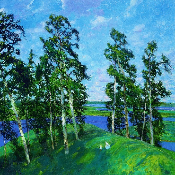 圖/梅爾尼科夫Andrei Milnikov (1919-2012)- 作品「山坡上」(On the Hill )