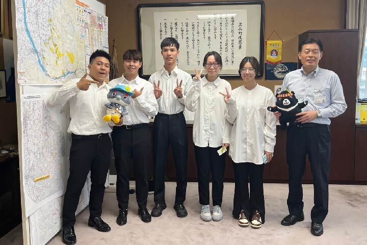 觀光學院學生至日本立山町實習，其表現優異榮獲當地町長舟橋貴任命為觀光大使。