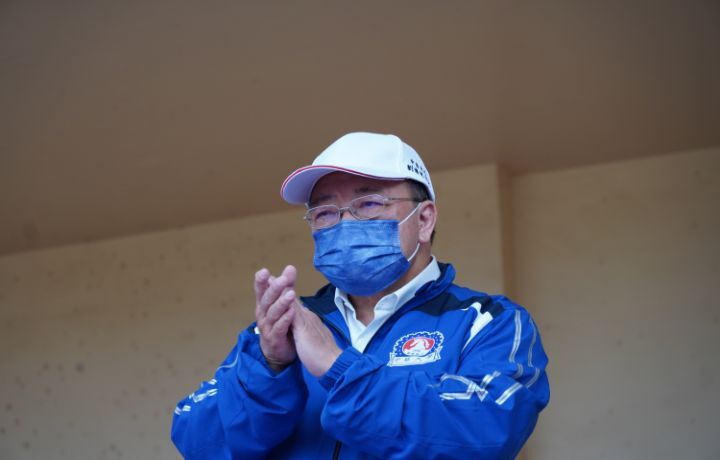 圖/中華大學校長劉維琪勉勵同學都能多運動、少打電動,養成運動習慣將會對一生帶來無窮的好處。