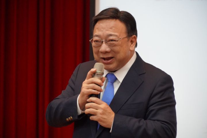 圖/中華大學校長劉維琪感謝新竹縣政府把如此重大的任務交付給同學,希望同學都能拿出最好的表現,展現在學校專業訓練的成果。