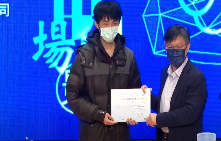 圖/中華大學資工系碩二生蔡文傑，連續2屆參賽都獲得前標肯定，他希望藉由參賽累積經驗，未來也想朝AI產業發展。