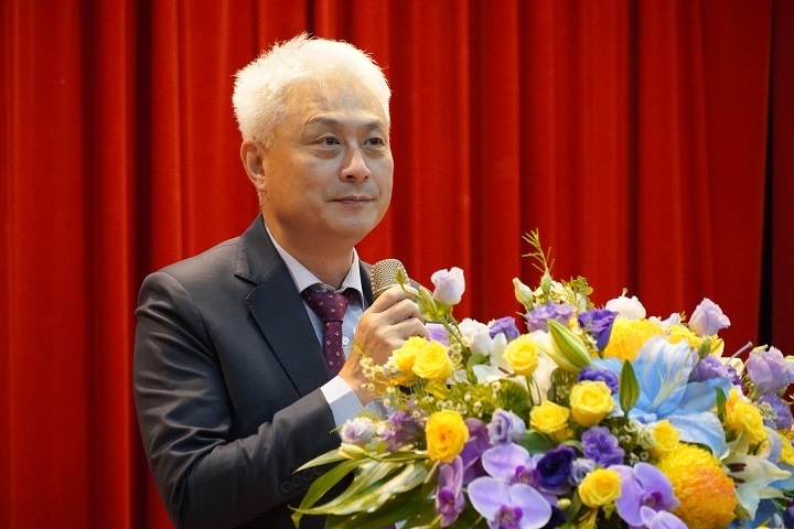 前董事長楊勝翔感謝全體師生與董事會支持,並勉勵學校在少子化挑戰中持續創新,開創更燦爛的未來。