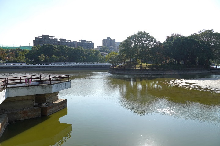 圖／靜心湖位於竹科園區內佔地約十公頃。