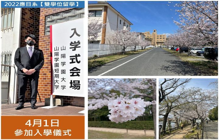 圖/中華大學應日系大三生林家齊，3月底才出發到日本留學，不但趕上開學，還看到許多櫻花，讓他相當開心與感動。