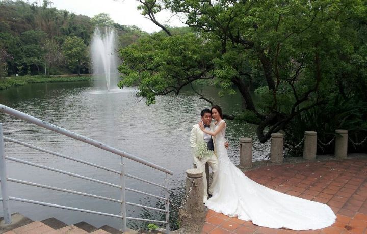 圖/Ruskin和老婆是在中華大學念書時相識相戀，2人結婚時還到學校拍婚紗照。