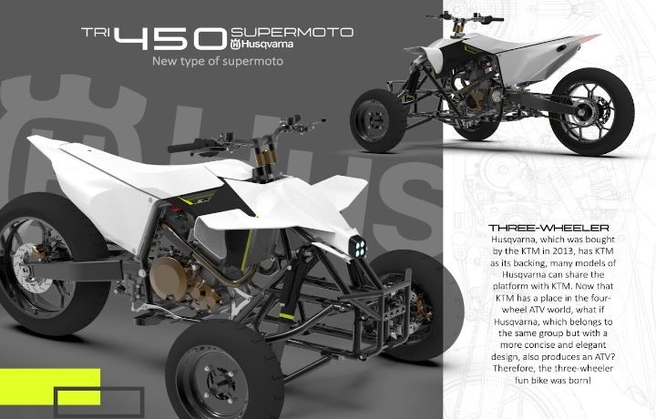 簡介：在2013年被越野王者KTM買下的Husqvarna，有了KTM作為後盾，Husqvarna的許多車款便能與KTM共用平台。既然KTM在四輪ATV界佔有一席之地，若讓同屬一個集團，但外觀風格設計更簡潔優雅的Husqvarna也生產一款沙灘車，會是什麼樣子呢？因此，三輪滑胎Fun bike就此誕生！