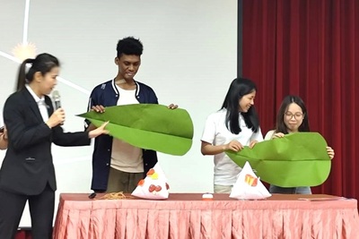 中華大學以茶文化慶端午！百位外籍生體驗傳統節慶之美